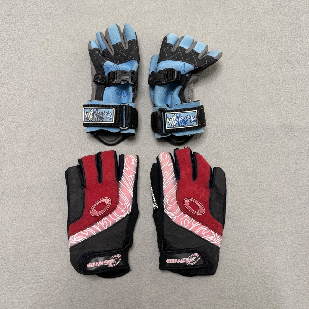 HO Sports Connelly Water Ski Gloves Adult Large Blue Pink Lot Tournament eSpirit